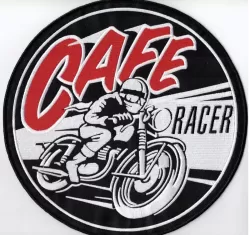 Cafe Racer Round embroidered cloth Patch