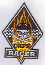 Cafe Racer Flames cloth Patch