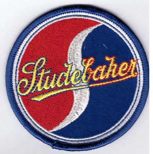 Studebaker Blue&Red Round embroidered cloth Patch