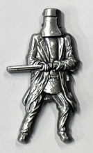 Ned Kelley Pewter Stand&Aim Badge/Lapel-Pin