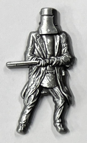 Ned Kelley Pewter Stand&Aim Badge/Lapel-Pin