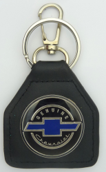 Chevrolet Genuine Round Leather Keyring/Fob