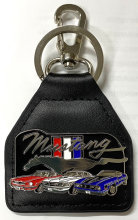 Ford Mustang Trio Genuine Leather Keyring/Fob