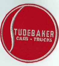 Studebaker Round Red embroidered Patch